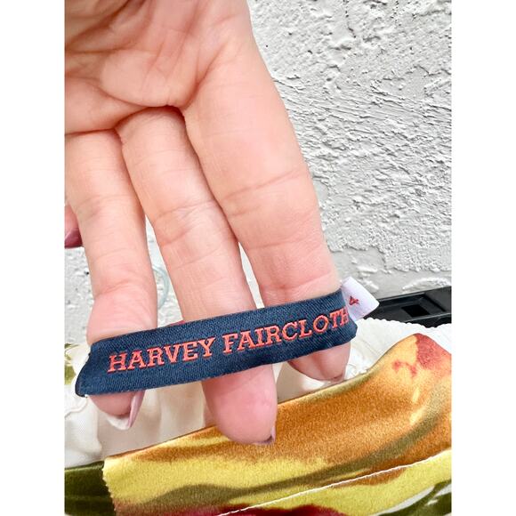 Harvey Faircloth High Rise 100% Silk Floral Print Pants Cream Women's Size US 4 - Picture 4 of 6